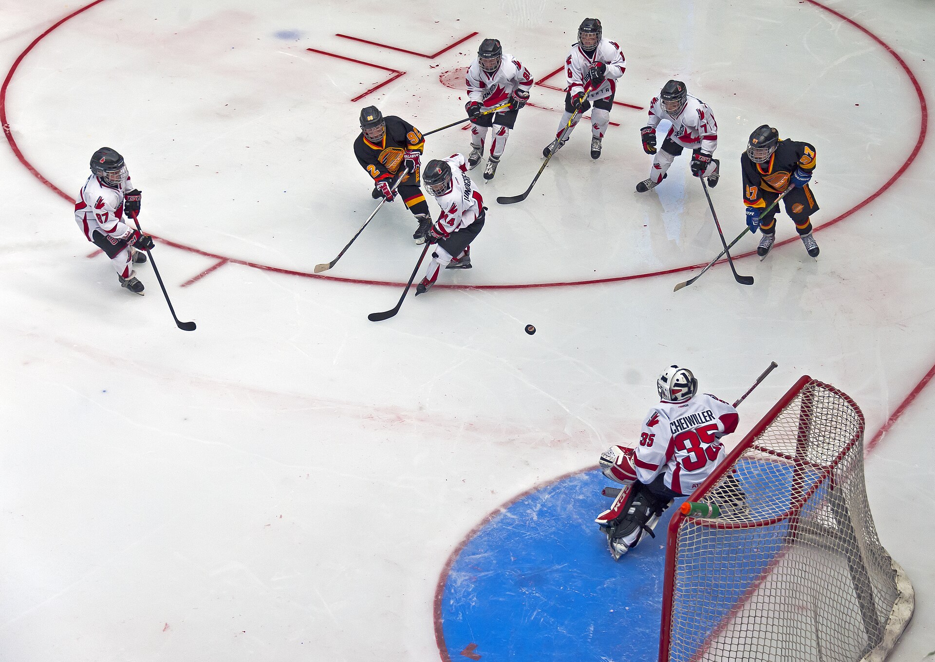 Youth ice hockey tournament in Edmonton