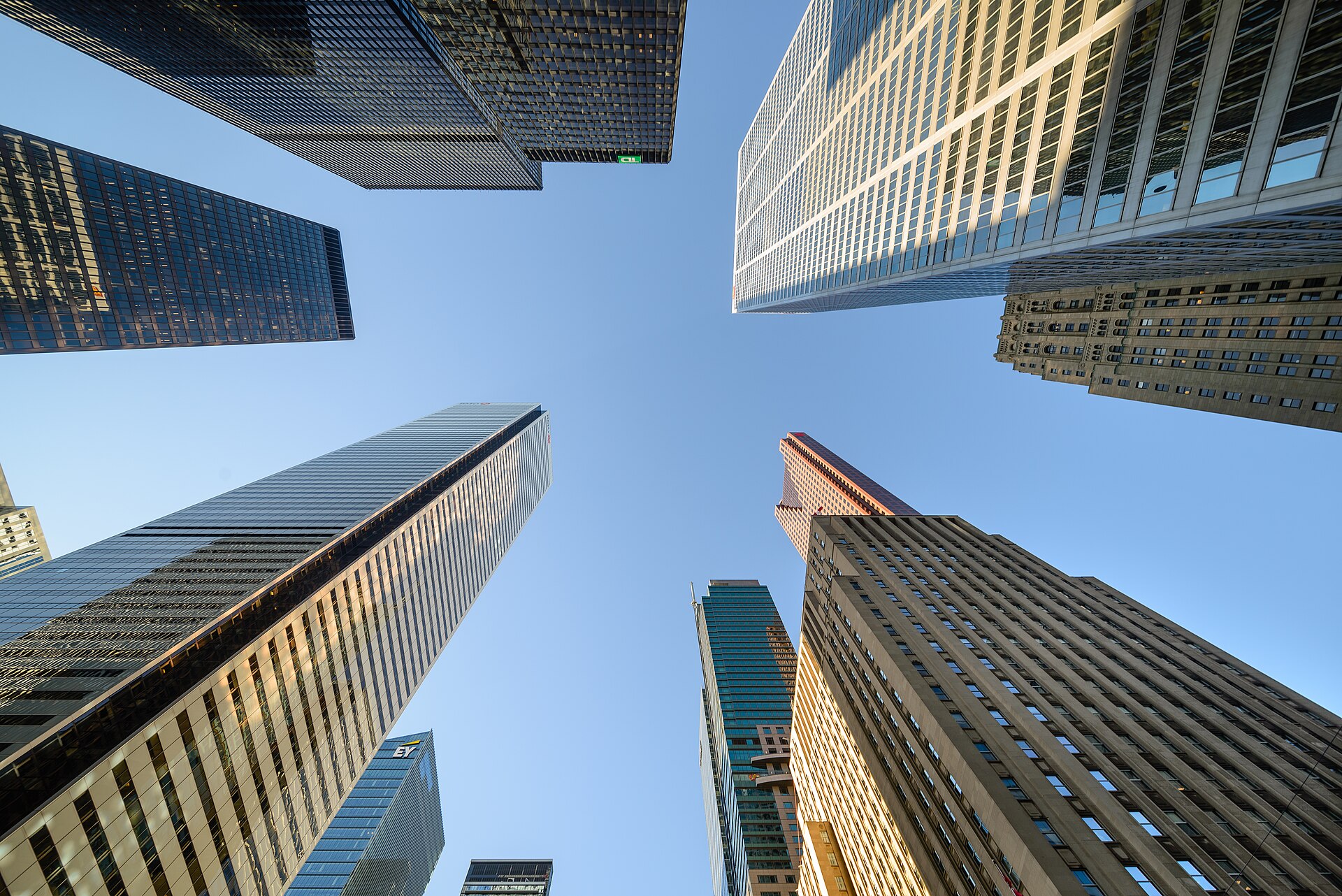 Buildings of Toronto's financial district photographed in August 2017.