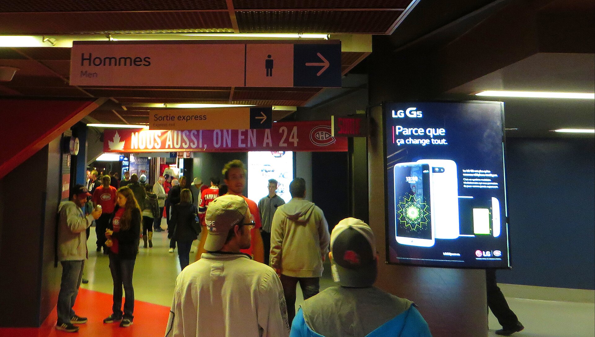 Interior of Montreal's Bell Centre during a previous Canadiens game.